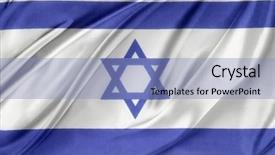  Presentation with israel flag - Slide deck consisting of closeup of silky israeli flag background and a  colored foreground