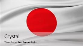  Presentation with japanese - Presentation with closeup of silky japanese flag background and a light gray colored foreground