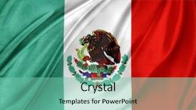  Presentation with mexican - Beautiful slide set featuring closeup of silky mexican flag backdrop and a seafoam green colored foreground