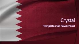 Presentation with qatar - Slides enhanced with closeup of silky qatar flag background and a wine colored foreground