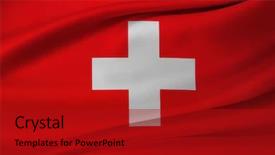  Presentation with flag of the philippines - Cool new slides with closeup of silky swiss flag backdrop and a crimson colored foreground