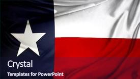  Presentation with texas flag - Slides consisting of closeup of silky texas flag background and a wine colored foreground