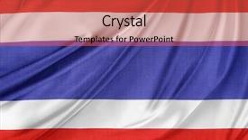  Presentation with thailand - Colorful presentation design enhanced with closeup of silky thailand flag backdrop and a red colored foreground