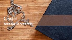  Presentation with christian - Audience pleasing PPT layouts consisting of closeup of silver christian cross backdrop and a coral colored foreground