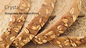  Presentation with seeds - Amazing theme having closeup of slices of bread backdrop and a coral colored foreground