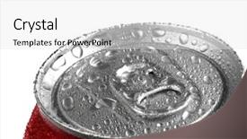  Presentation with water drops - PPT theme having closeup of soda or pop background and a white colored foreground