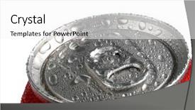  Presentation with water drops - Colorful slide deck enhanced with closeup of soda or pop backdrop and a white colored foreground