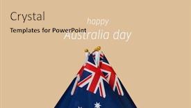  Presentation with australia - PPT theme with closeup-of-some-australian-flags background and a lemonade colored foreground