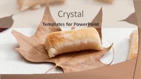  Presentation with autumn leaves - Presentation design with closeup-of-some-autumn-leaves background and a coral colored foreground