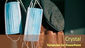  Presentation with surgical masks - Slides consisting of closeup-of-some-blue-surgical background and a tawny brown colored foreground