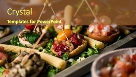  Presentation with appetizers - Amazing presentation theme having closeup-of-some-different-vegan backdrop and a tawny brown colored foreground