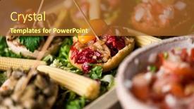  Presentation with vegan - PPT theme consisting of closeup-of-some-different-vegan background and a red colored foreground