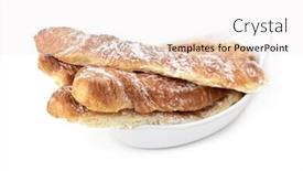  Presentation with pastries - Amazing slides having closeup-of-some-fartons-typical backdrop and a white colored foreground