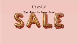  Presentation with balloons - Slide set featuring closeup-of-some-golden-letter background and a lemonade colored foreground