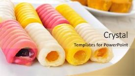  Presentation with white plate - Colorful slides enhanced with closeup of some huesos de backdrop and a yellow colored foreground