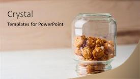  Presentation with macadamia nuts - PPT theme with closeup-of-some-nueces-de background and a coral colored foreground