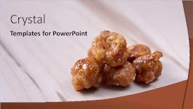  Presentation with macadamia nuts - Audience pleasing presentation theme consisting of closeup-of-some-nueces-de backdrop and a light gray colored foreground