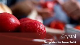  Presentation with closeup of foosball table soccer - Audience pleasing PPT theme consisting of closeup-of-some-peeled-tomatoes backdrop and a tawny brown colored foreground