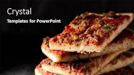  Presentation with tuna - Colorful PPT layouts enhanced with closeup-of-some-pieces backdrop and a black colored foreground