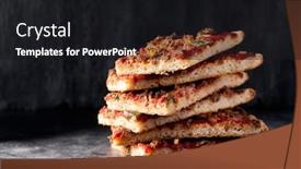  Presentation with tuna - Amazing presentation theme having closeup-of-some-pieces backdrop and a black colored foreground