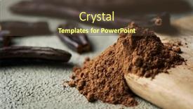  Presentation with carob - Theme enhanced with closeup-of-some-ripe-carob background and a tawny brown colored foreground