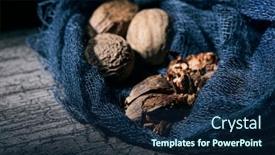  Presentation with seeds - Slide deck enhanced with closeup-of-some-shelled background and a navy blue colored foreground