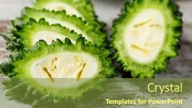  Presentation with bitter - Audience pleasing PPT layouts consisting of closeup-of-some-slices backdrop and a tawny brown colored foreground