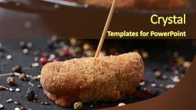  Presentation with spanish - PPT theme with closeup-of-some-spanish-homemade background and a tawny brown colored foreground