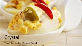  Presentation with spanish - Slide deck with closeup-of-some-spanish-stuffed background and a coral colored foreground