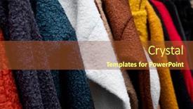  Presentation with different - Beautiful theme featuring closeup-of-some-sweaters backdrop and a tawny brown colored foreground