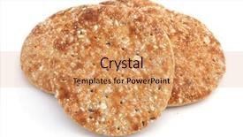  Presentation with pita bread on plate - Beautiful presentation featuring closeup of some whole grain backdrop and a coral colored foreground