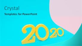  Presentation with new year 2020 - PPT layouts with closeup-of-some-yellow-three background and a light gray colored foreground