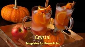  Presentation with cider - PPT layouts having closeup-of-spicy-apple-cider background and a tawny brown colored foreground