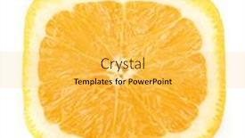  Presentation with orange fruit - PPT theme with closeup-of-square-orange-fruit background and a yellow colored foreground