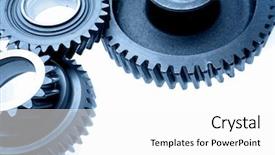  Presentation with steel - PPT layouts having closeup of steel gears meshing background and a white colored foreground