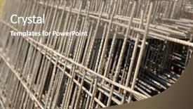  Presentation with reinforcement steel - Amazing PPT theme having closeup of steel reinforcement mesh backdrop and a  colored foreground
