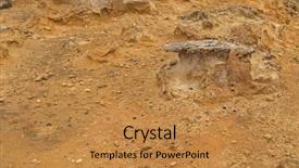  Presentation with coastal - Slides enhanced with closeup of stone on coastal cliff at petrified forest walk cape bridgewater in victoria australia background and a gold colored foreground