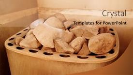  Presentation with stones - Slide deck featuring closeup-of-stones-on-oven background and a coral colored foreground