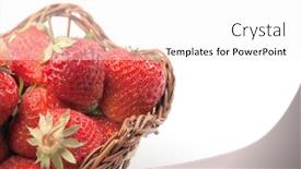  Presentation with strawberries - Slide set with closeup-of-strawberries-in-pottle background and a white colored foreground