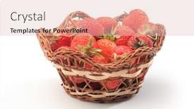  Presentation with strawberries - Slide deck having closeup-of-strawberries-in-pottle background and a lemonade colored foreground