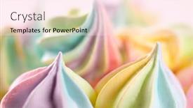  Presentation with sweet - Colorful presentation enhanced with closeup-of-sweet-rainbow-color backdrop and a lemonade colored foreground