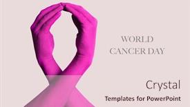 Presentation with world cancer day breast cancer - Cool new PPT layouts with closeup-of-the-arms backdrop and a lemonade colored foreground