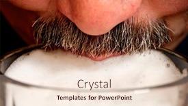  Presentation with beer - Slides with closeup-of-the-face-drinking background and a lemonade colored foreground