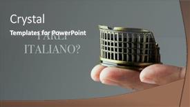  Presentation with rome - Presentation consisting of closeup-of-the-hand background and a gray colored foreground