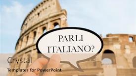  Presentation with rome italy - Amazing presentation theme having closeup-of-the-hand backdrop and a coral colored foreground