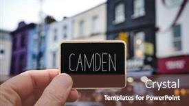  Presentation with black hand - PPT layouts with closeup-of-the-hand background and a tawny brown colored foreground