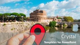  Presentation with rome italy - PPT theme with closeup-of-the-hand background and a gray colored foreground