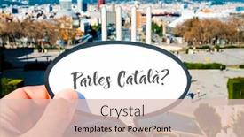  Presentation with hill - Slides having closeup-of-the-hand background and a lemonade colored foreground