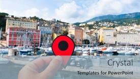  Presentation with old man - PPT theme having closeup-of-the-hand background and a light blue colored foreground