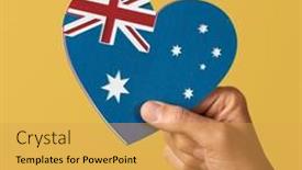  Presentation with man heart attact hand hold - Audience pleasing presentation design consisting of closeup-of-the-hand backdrop and a yellow colored foreground